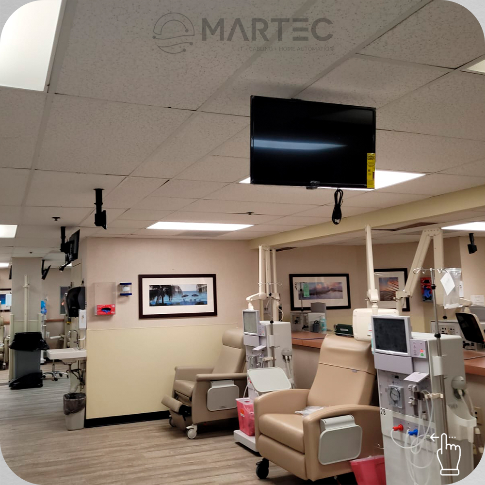 Tvs installed at a clinic for the convenience of the patients