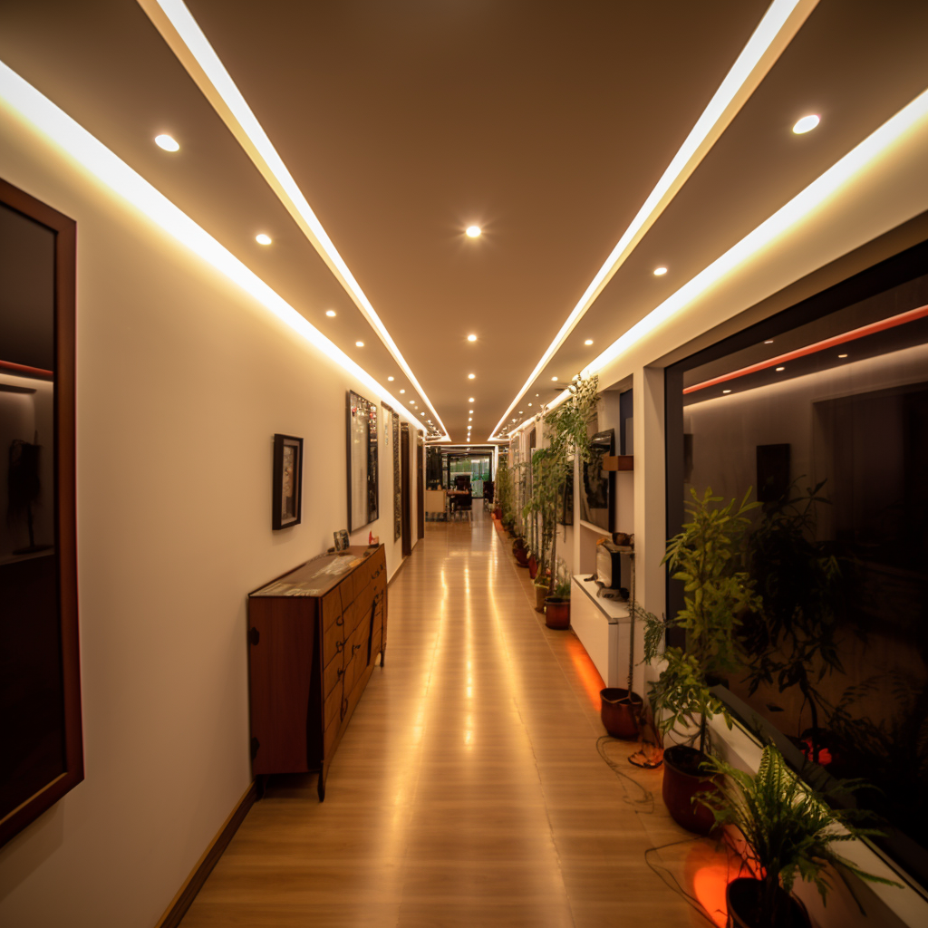 Lutron automated lighting control in a modern South Florida interior