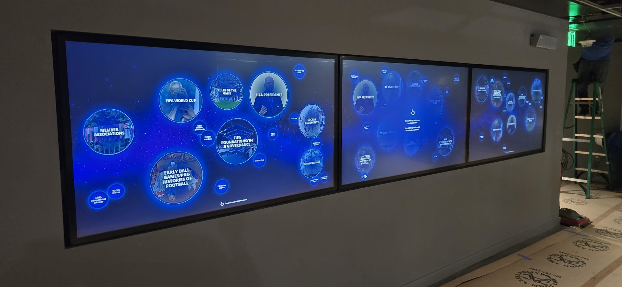 LED video wall close-up