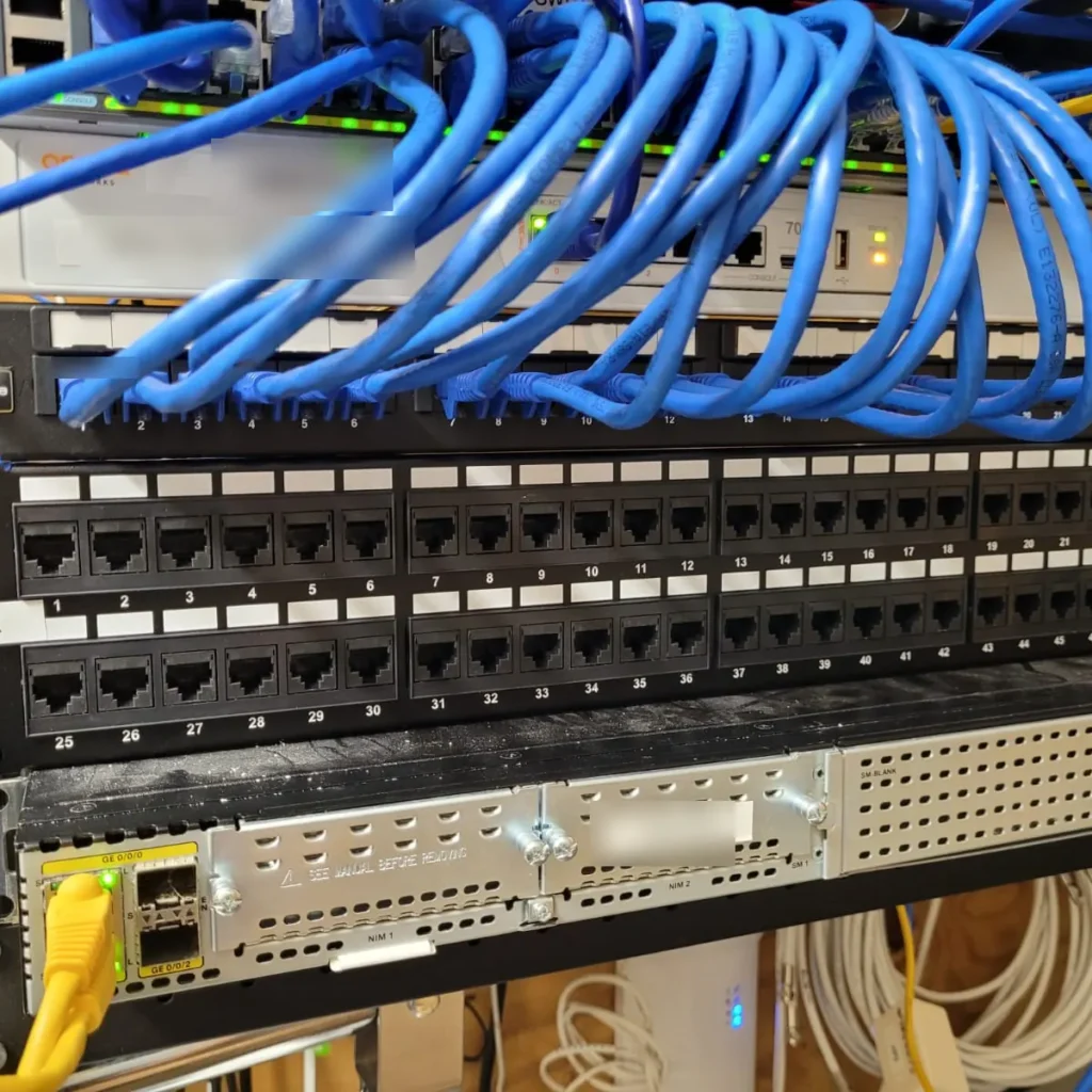 Network patch panel and control wiring